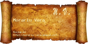 Morariu Vera névjegykártya